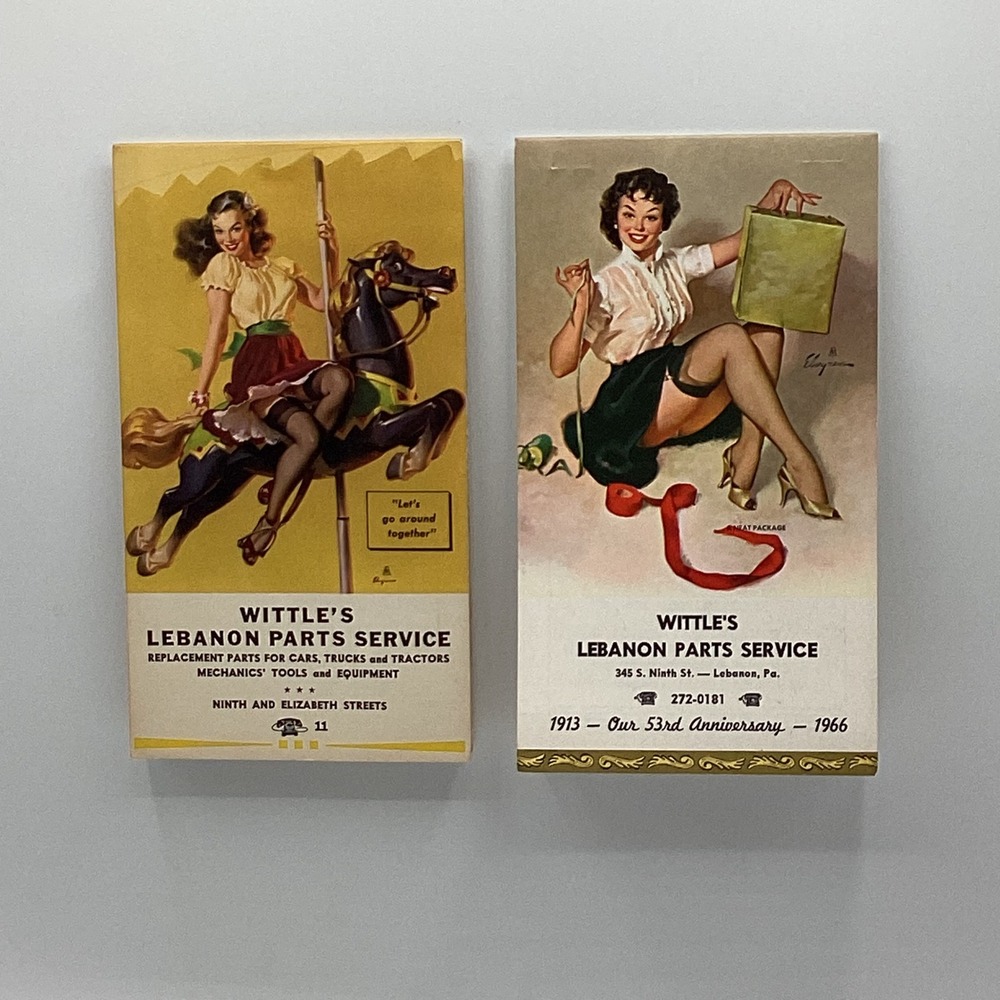 VTG 1960s Pennsylvania Automotive Advertising Ephemera Note Pads Pin-Up Girls